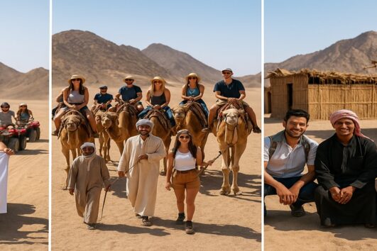 Hurghada Morning Quad Safari 3 in 1 with camels and bedouin village
