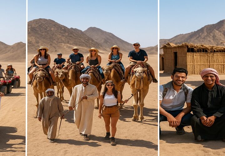 Hurghada Morning Quad Safari 3 in 1 with camels and bedouin village
